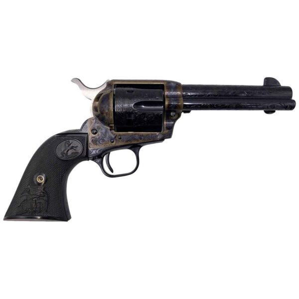 Buy Colt Single Action Army 45 (Long) Colt 4.75in Blued Engraved Steel Revolver - 6 Rounds