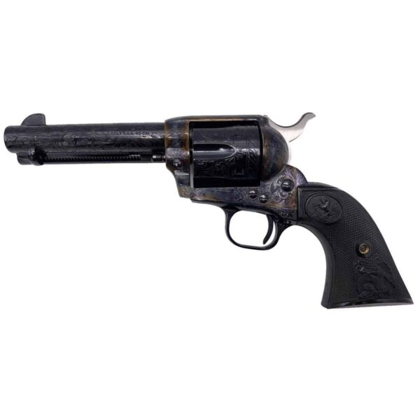 Buy Colt Single Action Army 45 (Long) Colt 4.75in Blued Engraved Steel Revolver - 6 Rounds