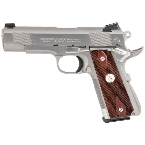 Buy Colt 1911 Combat Elite Commander 45 Auto (ACP) 4.25in Brushed Stainless Steel Pistol - 8+1 Rounds