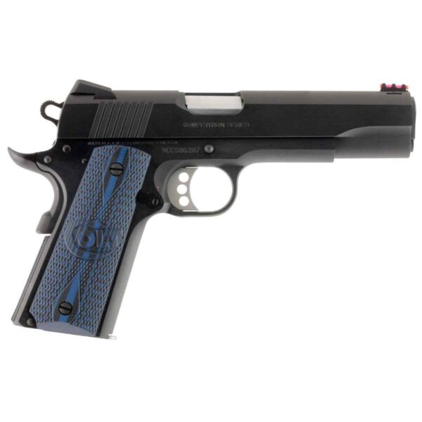 Buy Colt 1911 Government Competition 9mm Luger 5in Blued w/ G10 Blue & Black Grips Pistol - 9+1 Rounds