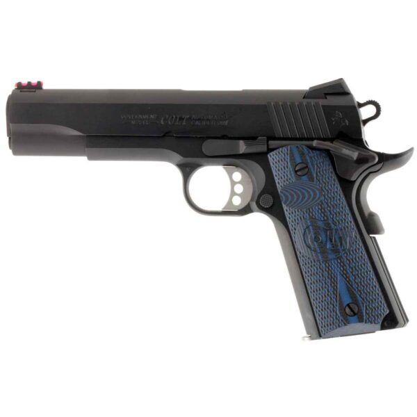 Buy Colt 1911 Government Competition 9mm Luger 5in Blued w/ G10 Blue & Black Grips Pistol - 9+1 Rounds