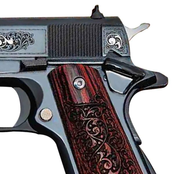 Buy Colt Series 70 Gustave Young 45 Auto (ACP) 5in Black/Rosewood Engraved Pistol - 8+1 Rounds